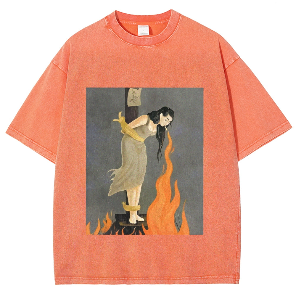 Unisex STAY CALM Printed Washed Tee