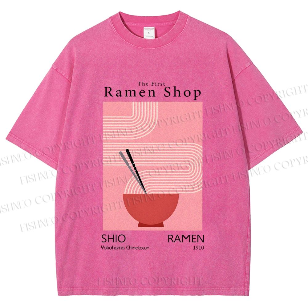 Unisex The First Ramen Shop Printed Washed Tee