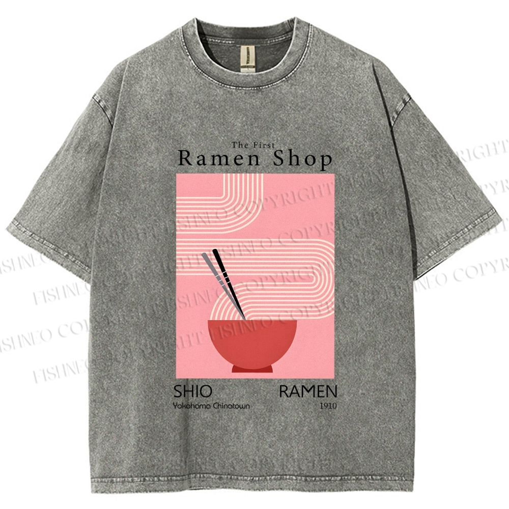 Unisex The First Ramen Shop Printed Washed Tee