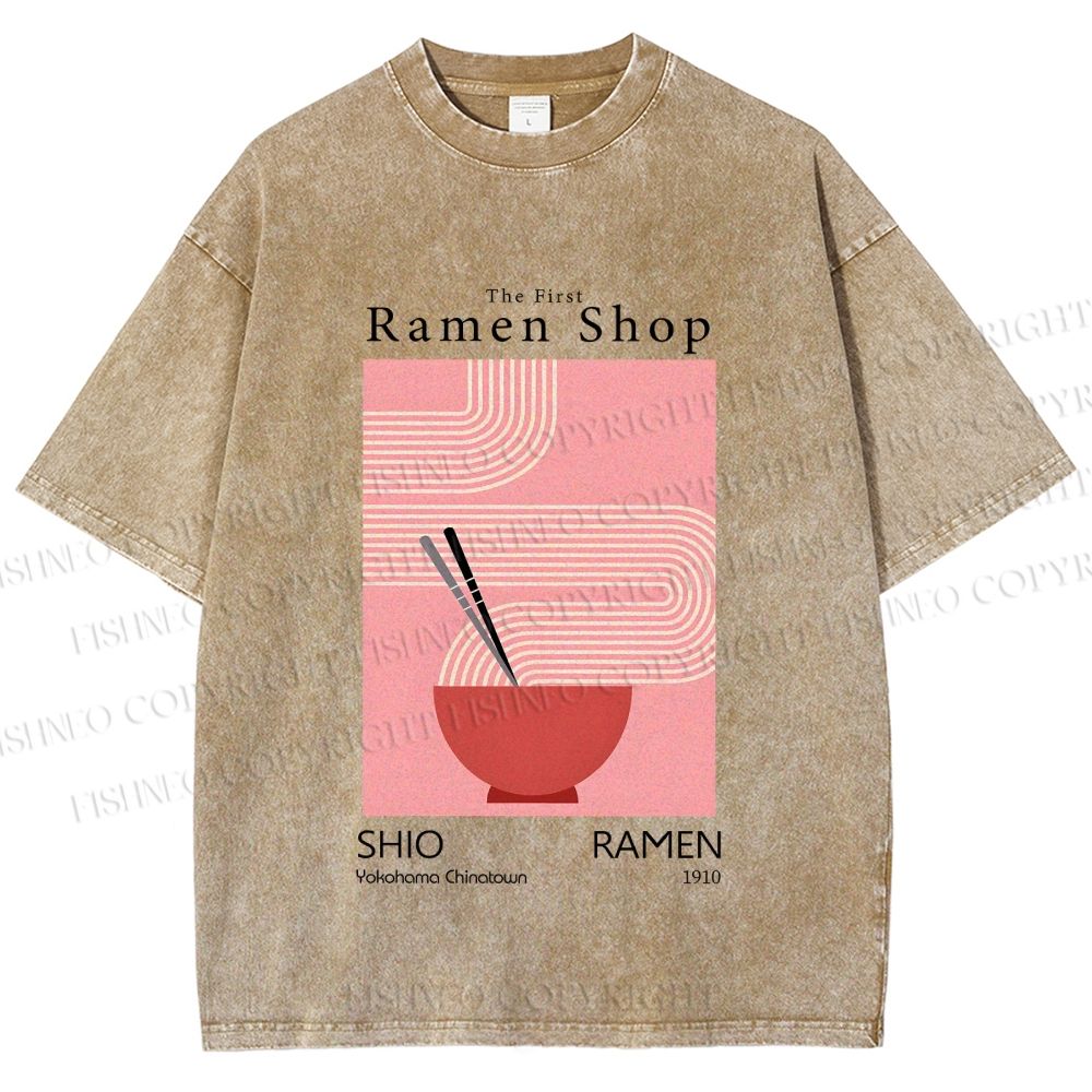 Unisex The First Ramen Shop Printed Washed Tee