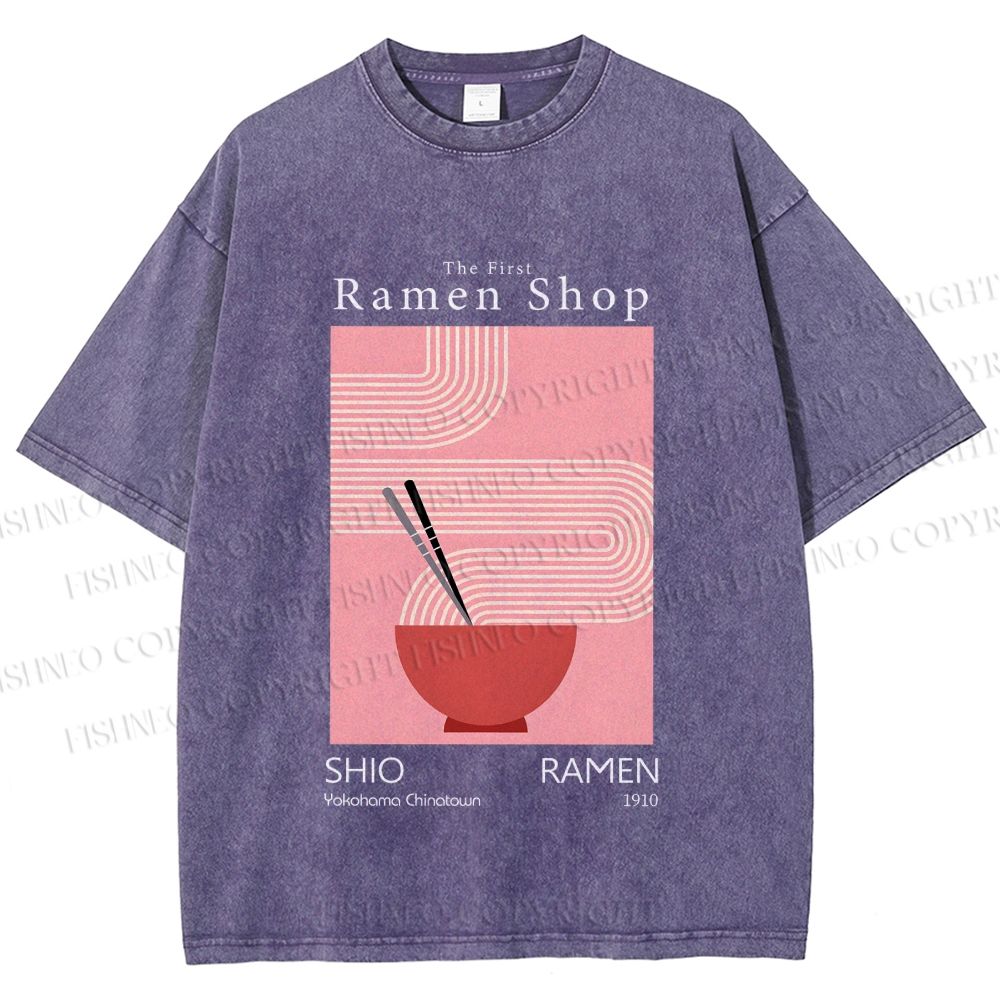 Unisex The First Ramen Shop Printed Washed Tee