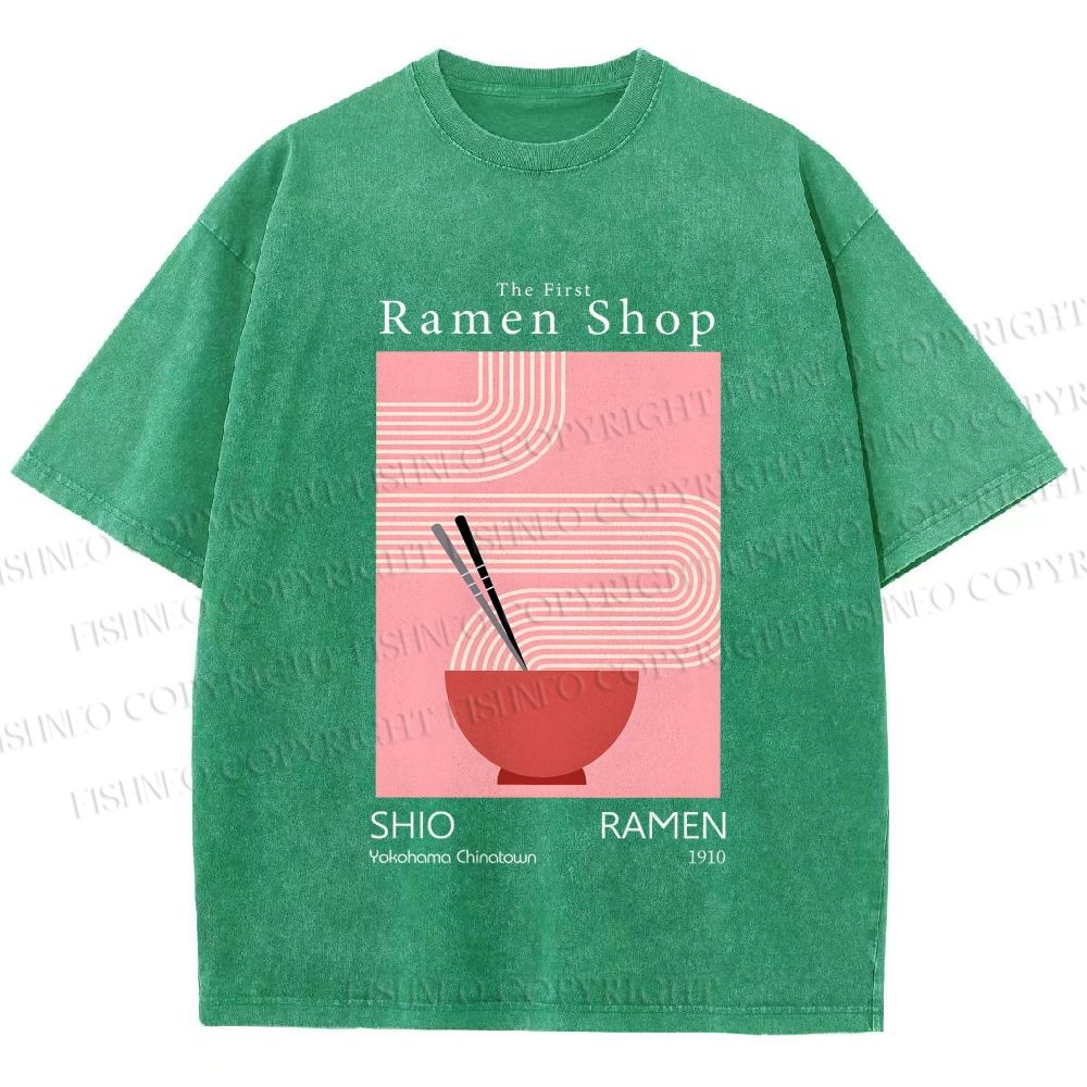 Unisex The First Ramen Shop Printed Washed Tee