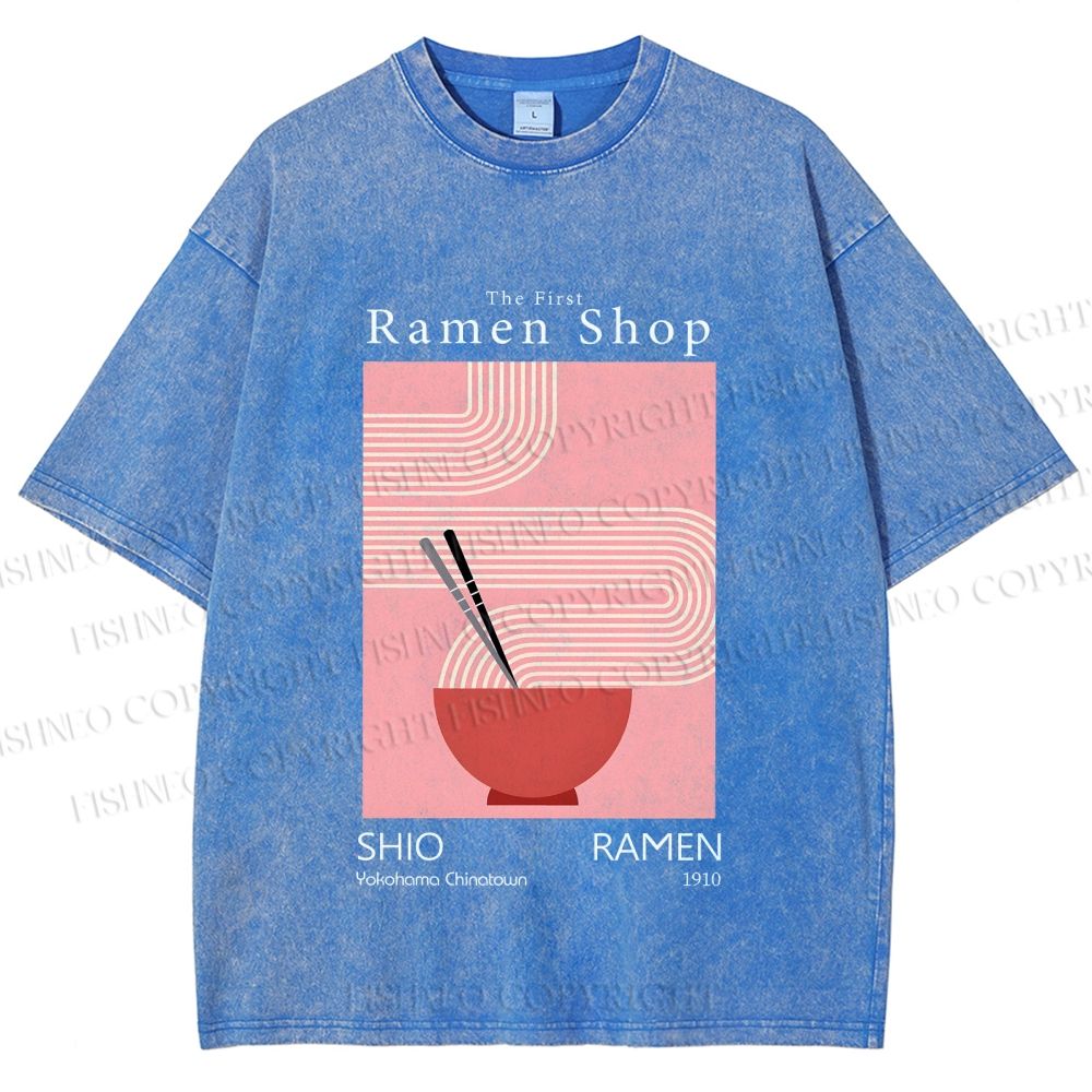 Unisex The First Ramen Shop Printed Washed Tee