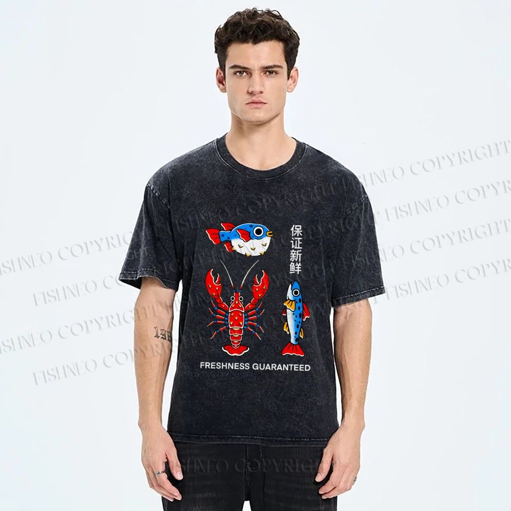 Unisex Guaranteed Freshness Printed Washed Tee