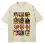 Unisex World of Macaques Printed Washed Tee