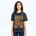 Unisex World of Macaques Printed Washed Tee
