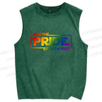 Unisex May The Pride Be With You Printed Washed Tank Top