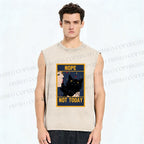 Unisex Nope Not Today Printed Washed Tank Top