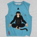 Unisex Monkey Mind Printed Tank Top