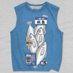 Unisex Salted Fish Printed Tank Top