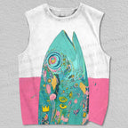 Unisex Psychedelic Fish Printed Tank Top