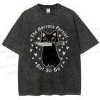 Unisex The Horrors Persist, But So Do I Printed Washed Tee