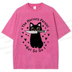 Unisex The Horrors Persist, But So Do I Printed Washed Tee