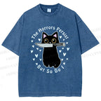 Unisex The Horrors Persist, But So Do I Printed Washed Tee