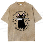 Unisex The Horrors Persist, But So Do I Printed Washed Tee