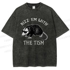 Unisex Rizz Em With The Tism Printed Washed Tee