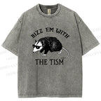 Unisex Rizz Em With The Tism Printed Washed Tee