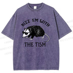 Unisex Rizz Em With The Tism Printed Washed Tee