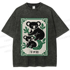 Unisex Vintage Koala Bear Printed Washed Tee