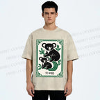 Unisex Vintage Koala Bear Printed Washed Tee