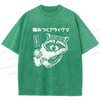 Unisex Mischief Raccoon Printed Washed Tee