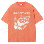 Unisex Mischief Raccoon Printed Washed Tee