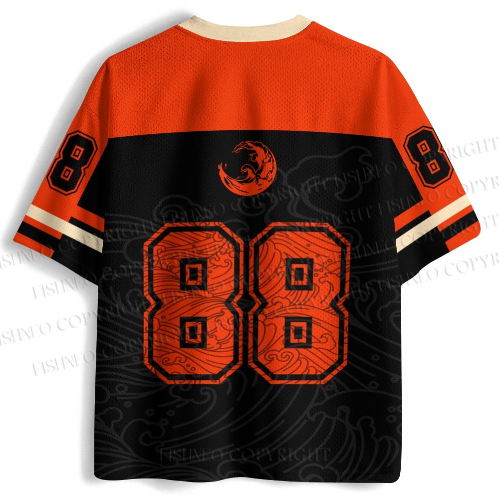 Japanese Koi Fish Ukiyo-e Wave Jersey Shirts