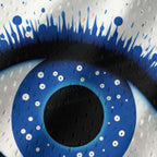 Yayoi Kusama Artistic Blue Eyes Printed Jersey Tank