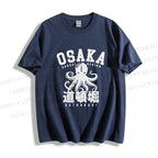 Unisex Classic Cotton Dotonbori Octopus Printed T-shirt