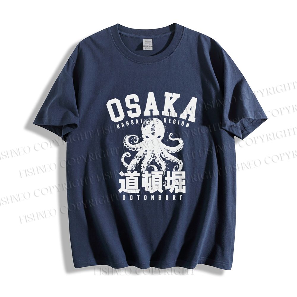 Unisex Classic Cotton Dotonbori Octopus Printed T-shirt