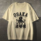 Unisex Classic Cotton Dotonbori Octopus Printed T-shirt