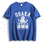 Unisex Classic Cotton Dotonbori Octopus Printed T-shirt