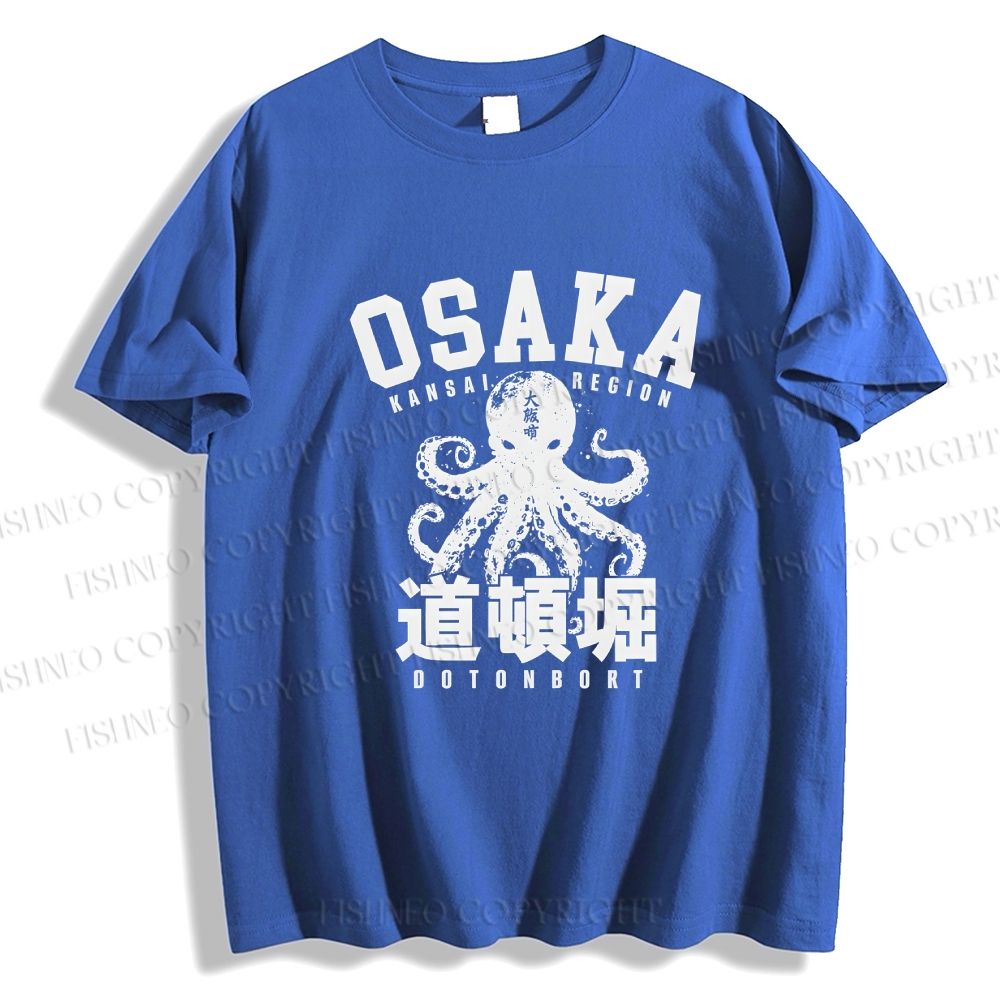 Unisex Classic Cotton Dotonbori Octopus Printed T-shirt