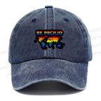 Unisex Pride Be Proud Vintage Casual Washed Cap
