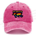 Unisex Pride Be Proud Vintage Casual Washed Cap