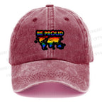 Unisex Pride Be Proud Vintage Casual Washed Cap