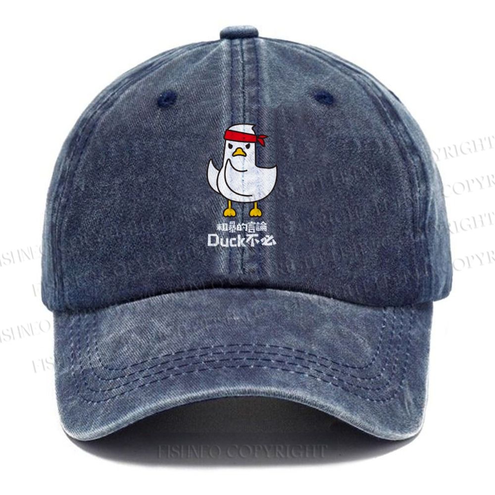 Unisex Vintage Duck Printed Casual Washed Cap