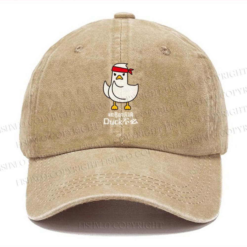 Unisex Vintage Duck Printed Casual Washed Cap