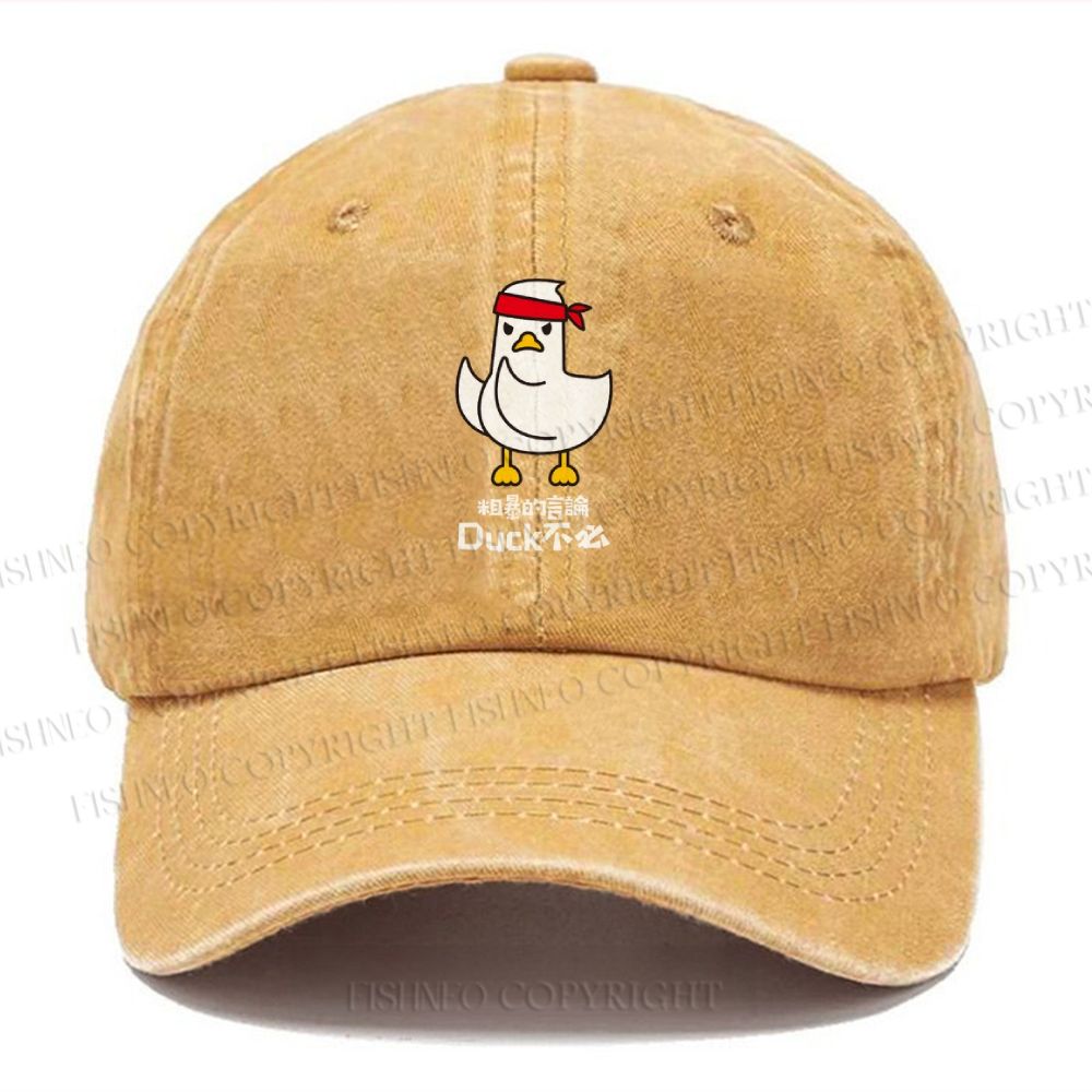 Unisex Vintage Duck Printed Casual Washed Cap