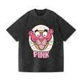 Unisex Pink Panther Printed Washed Tee