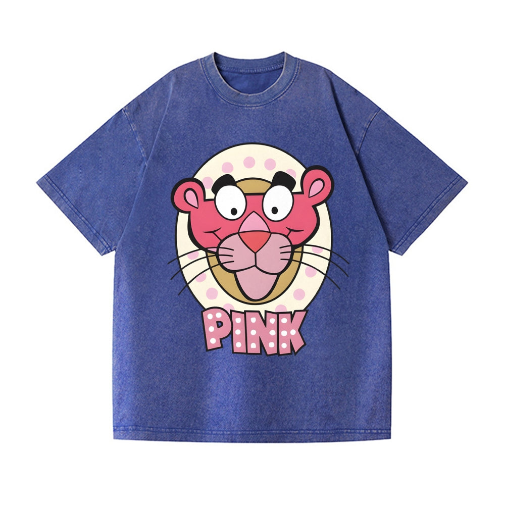 Unisex Pink Panther Printed Washed Tee