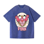 Unisex Pink Panther Printed Washed Tee