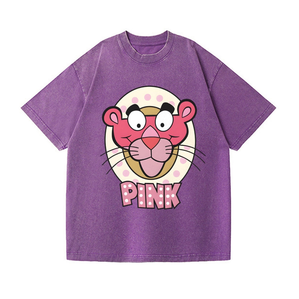 Unisex Pink Panther Printed Washed Tee
