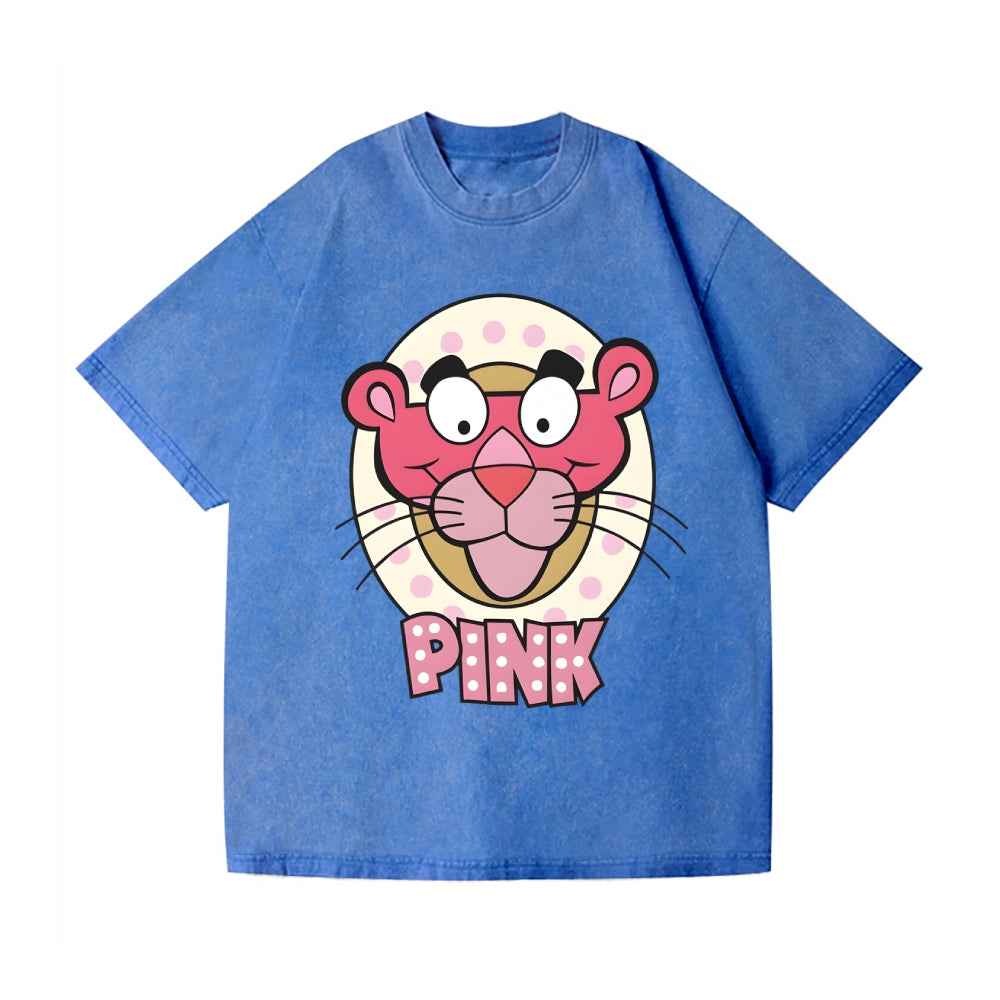 Unisex Pink Panther Printed Washed Tee