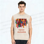 Unisex Yayoi Kusama Printed Washed Tank Top