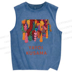 Unisex Yayoi Kusama Printed Washed Tank Top