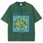 Unisex Ladybug in Grass Poster Printed Washed Tee