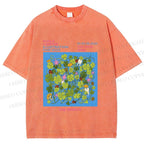 Unisex Ladybug in Grass Poster Printed Washed Tee