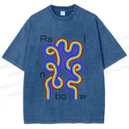 Unisex Pride Rainbow Printed Washed Tee