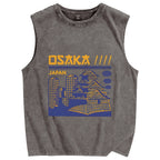 Osaka Japan Vintage Distressed Washed Tank Top
